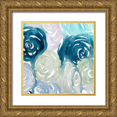 Watercolor Crush I Gold Ornate Wood Framed Art Print with Double Matting by Popp, Grace