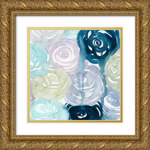 Watercolor Crush II Gold Ornate Wood Framed Art Print with Double Matting by Popp, Grace