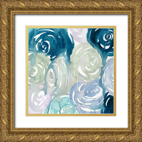Watercolor Crush IV Gold Ornate Wood Framed Art Print with Double Matting by Popp, Grace