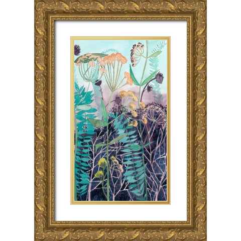 Illuminated Wildflowers II Gold Ornate Wood Framed Art Print with Double Matting by Popp, Grace