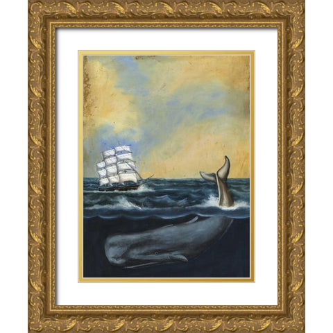 Whaling Stories I Gold Ornate Wood Framed Art Print with Double Matting by McCavitt, Naomi