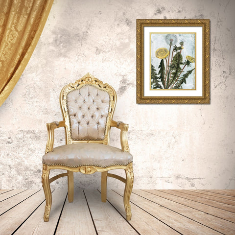 Dandelion Patina II Gold Ornate Wood Framed Art Print with Double Matting by McCavitt, Naomi
