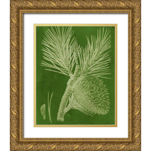 Modern Pine III Gold Ornate Wood Framed Art Print with Double Matting by Vision Studio