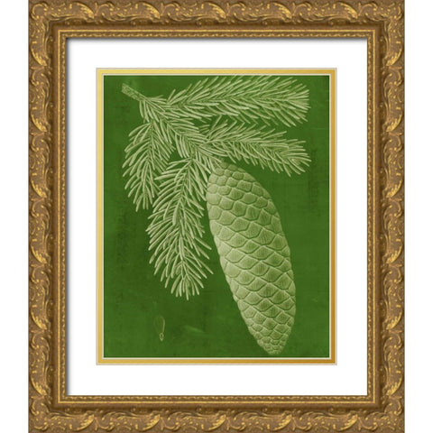 Modern Pine IV Gold Ornate Wood Framed Art Print with Double Matting by Vision Studio