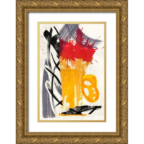 Haiku III Gold Ornate Wood Framed Art Print with Double Matting by Fuchs, Jodi