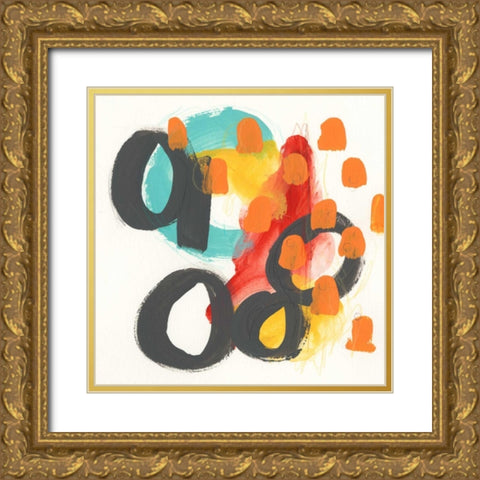 Counting Colors I Gold Ornate Wood Framed Art Print with Double Matting by Vess, June Erica