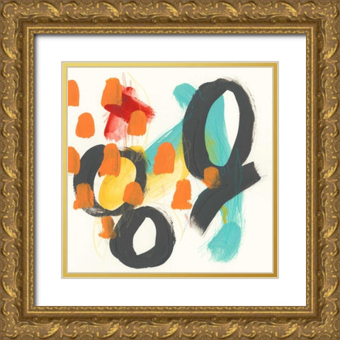 Counting Colors II Gold Ornate Wood Framed Art Print with Double Matting by Vess, June Erica
