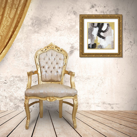 Tonal Gesture II Gold Ornate Wood Framed Art Print with Double Matting by Vess, June Erica