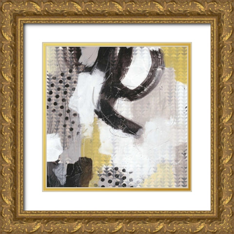 Tonal Gesture II Gold Ornate Wood Framed Art Print with Double Matting by Vess, June Erica