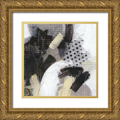 Tonal Gesture IV Gold Ornate Wood Framed Art Print with Double Matting by Vess, June Erica