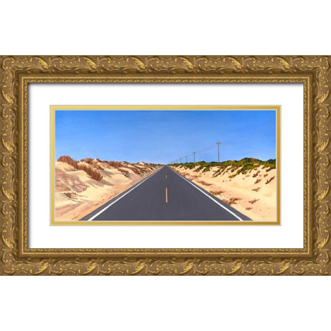 Route 12 Gold Ornate Wood Framed Art Print with Double Matting by Miller, Dianne