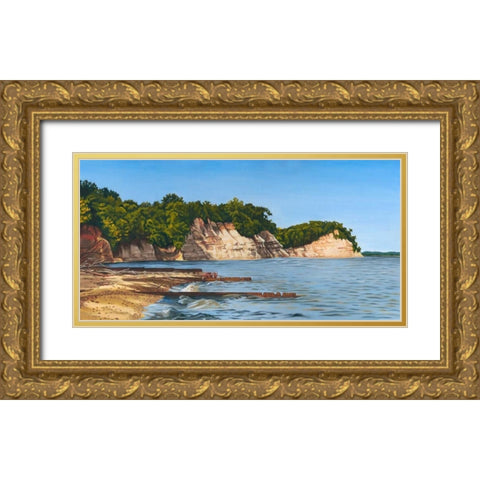 Contrails II Gold Ornate Wood Framed Art Print with Double Matting by Miller, Dianne