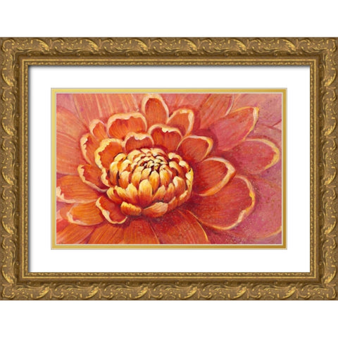 Micro Floral II Gold Ornate Wood Framed Art Print with Double Matting by OToole, Tim