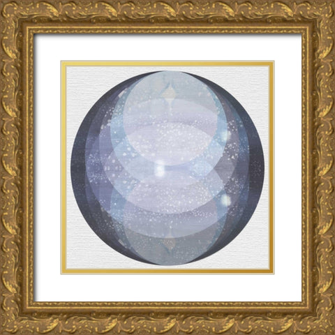 Night Circles Gold Ornate Wood Framed Art Print with Double Matting by McCavitt, Naomi