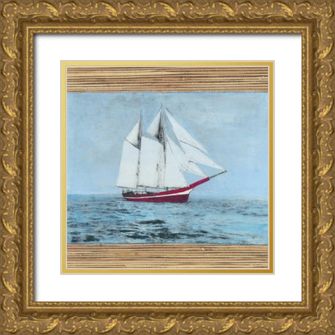 Seagrass Nautical I Gold Ornate Wood Framed Art Print with Double Matting by McCavitt, Naomi