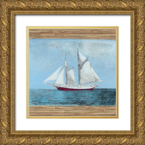 Seagrass Nautical II Gold Ornate Wood Framed Art Print with Double Matting by McCavitt, Naomi