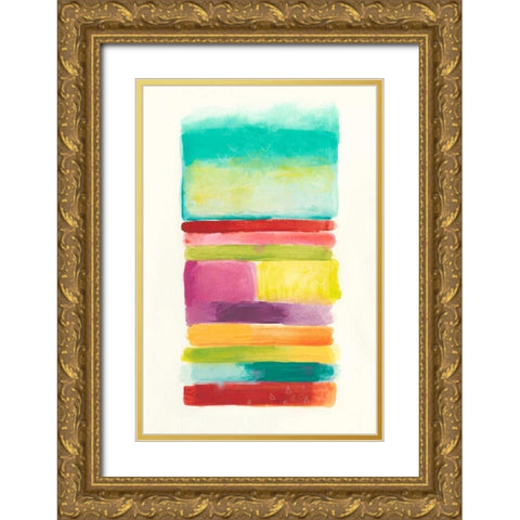 Layer Cake III Gold Ornate Wood Framed Art Print with Double Matting by Vess, June Erica
