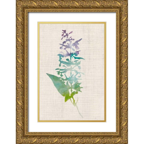 Watercolor Plants I Gold Ornate Wood Framed Art Print with Double Matting by McCavitt, Naomi