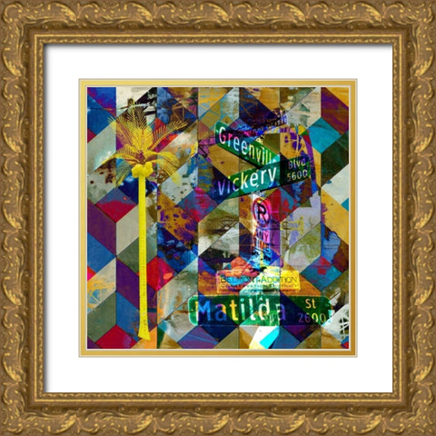 Greenville and Matilda - Dallas Gold Ornate Wood Framed Art Print with Double Matting by Jasper, Sisa