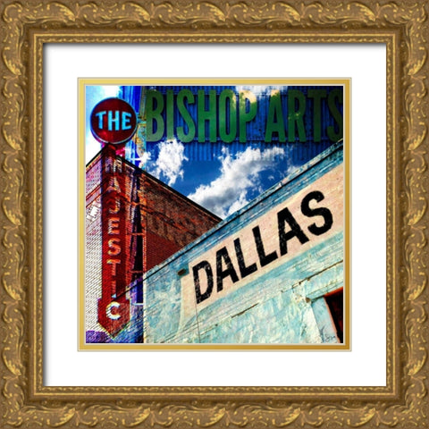Bishop Art - Dallas Gold Ornate Wood Framed Art Print with Double Matting by Jasper, Sisa