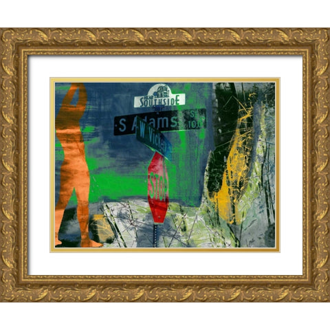 Southside - Ft. Worth Gold Ornate Wood Framed Art Print with Double Matting by Jasper, Sisa