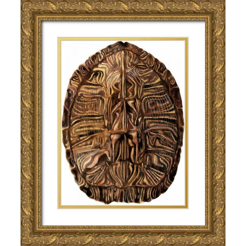 Tortoise Shell Detail II Gold Ornate Wood Framed Art Print with Double Matting by McCavitt, Naomi