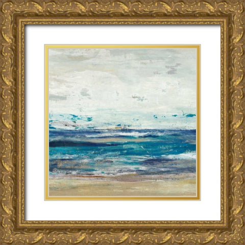 Indigo Horizon I Gold Ornate Wood Framed Art Print with Double Matting by Studio W