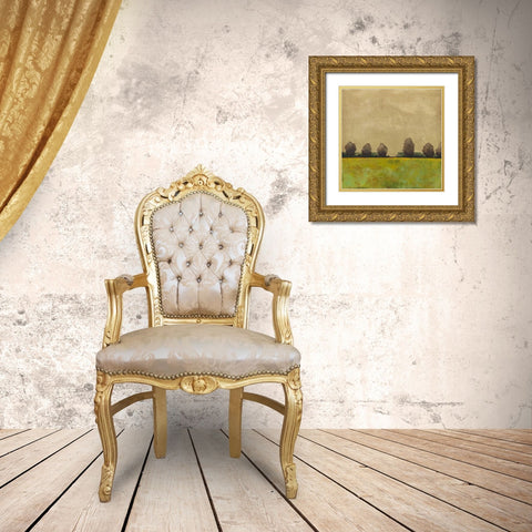 Treeline in the Field I Gold Ornate Wood Framed Art Print with Double Matting by Altug, Mehmet