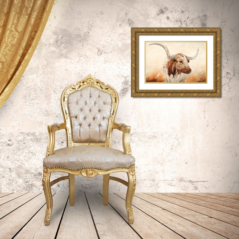 Wow I Gold Ornate Wood Framed Art Print with Double Matting by Winkler, Kathy