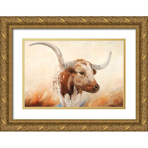 Wow I Gold Ornate Wood Framed Art Print with Double Matting by Winkler, Kathy