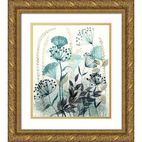 Allayed Floral I Gold Ornate Wood Framed Art Print with Double Matting by Popp, Grace
