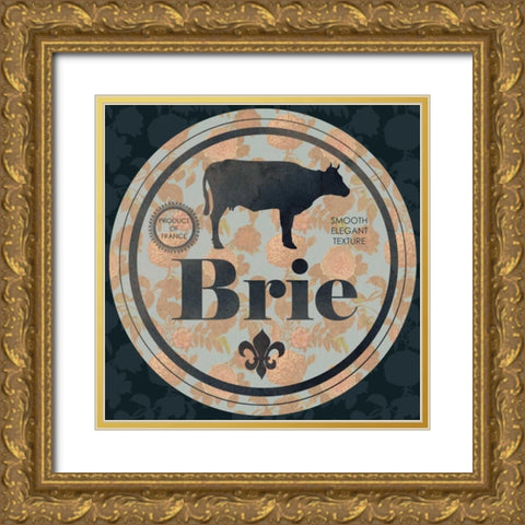Cheese Label I Gold Ornate Wood Framed Art Print with Double Matting by Popp, Grace