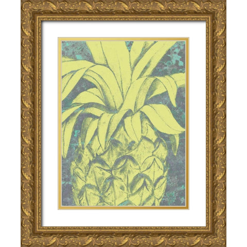Kona Pineapple I Gold Ornate Wood Framed Art Print with Double Matting by Goldberger, Jennifer