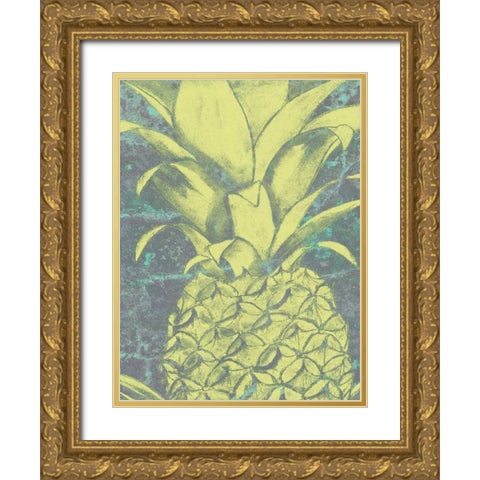 Kona Pineapple II Gold Ornate Wood Framed Art Print with Double Matting by Goldberger, Jennifer