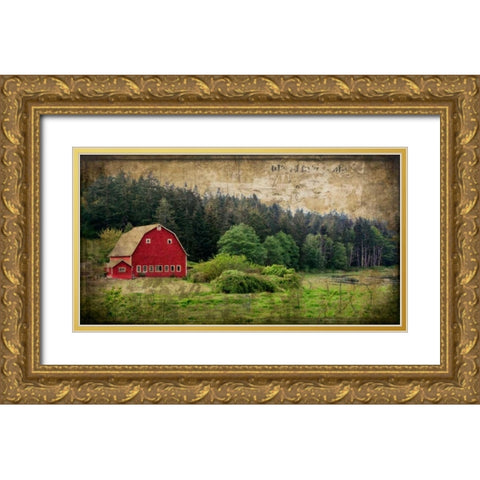 Widbys Barn I Gold Ornate Wood Framed Art Print with Double Matting by Perry, Rachel