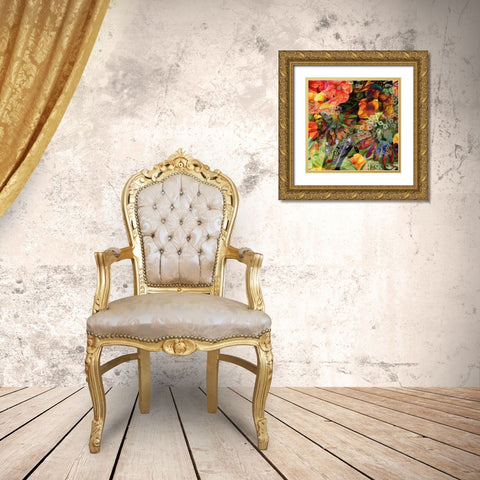 Embellished Eden Tile III Gold Ornate Wood Framed Art Print with Double Matting by Burghardt, James