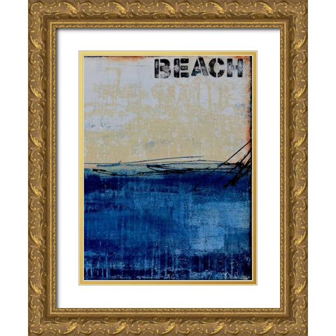 Beach 45 II Gold Ornate Wood Framed Art Print with Double Matting by Ashley, Erin