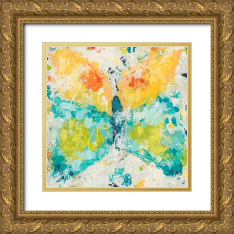Prism Butterfly II Gold Ornate Wood Framed Art Print with Double Matting by Vess, June Erica