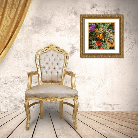 Embellished Eden Tile IV Gold Ornate Wood Framed Art Print with Double Matting by Burghardt, James