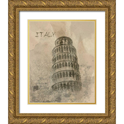 Remembering Italy Gold Ornate Wood Framed Art Print with Double Matting by Orlov, Irena