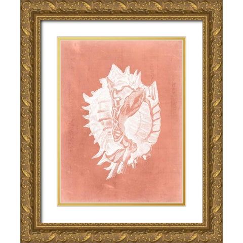 Sealife on Coral VI Gold Ornate Wood Framed Art Print with Double Matting by Vision Studio