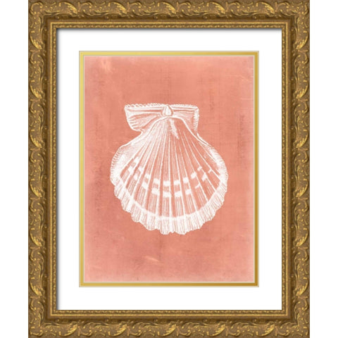 Sealife on Coral VII Gold Ornate Wood Framed Art Print with Double Matting by Vision Studio