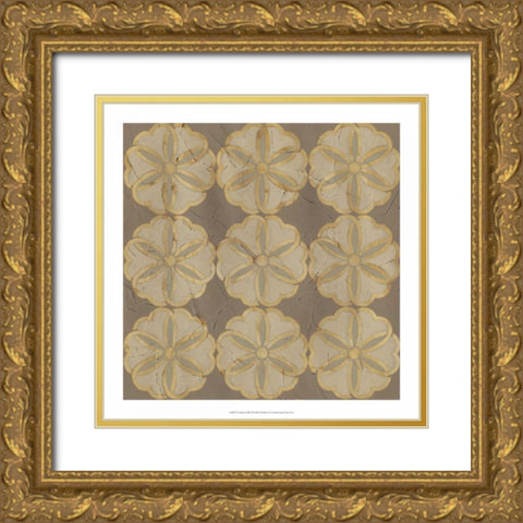 Golden Trellis III Gold Ornate Wood Framed Art Print with Double Matting by Vess, June Erica