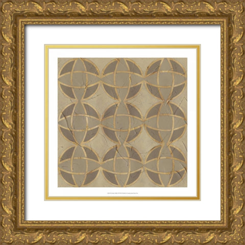 Golden Trellis VII Gold Ornate Wood Framed Art Print with Double Matting by Vess, June Erica