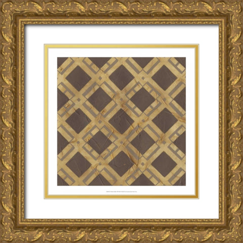 Golden Trellis VIII Gold Ornate Wood Framed Art Print with Double Matting by Vess, June Erica