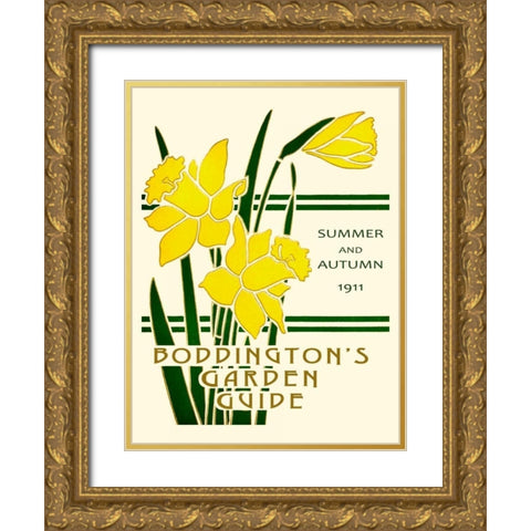 Boddingtons Garden Guide I Gold Ornate Wood Framed Art Print with Double Matting by Vision Studio