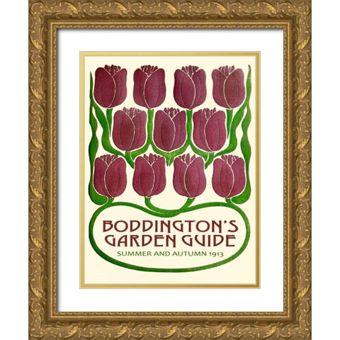 Boddingtons Garden Guide III Gold Ornate Wood Framed Art Print with Double Matting by Vision Studio