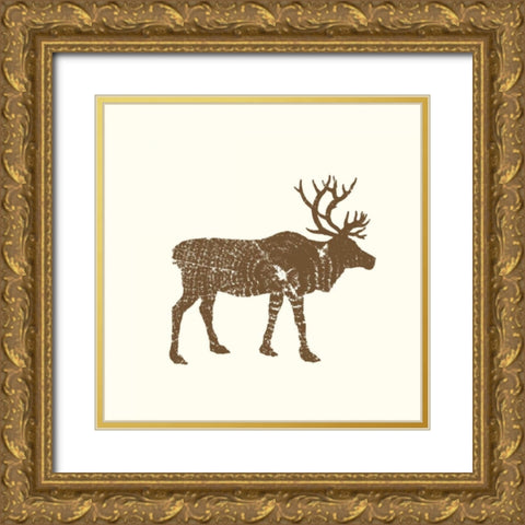Timber Animals I Gold Ornate Wood Framed Art Print with Double Matting by Hambly, Anna