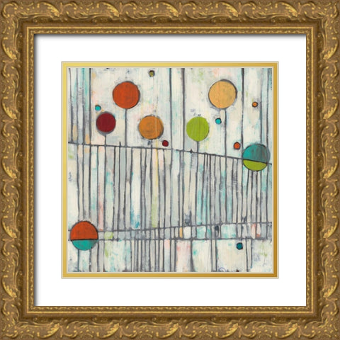 Arpeggio III Gold Ornate Wood Framed Art Print with Double Matting by Vess, June Erica