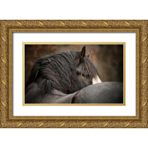 Looking Back Gold Ornate Wood Framed Art Print with Double Matting by PHBurchett